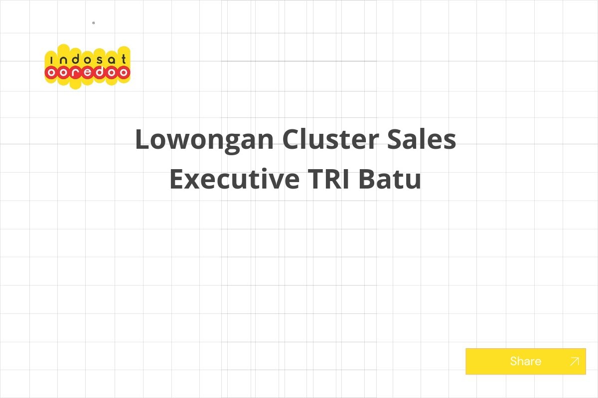Lowongan Cluster Sales Executive TRI Batu