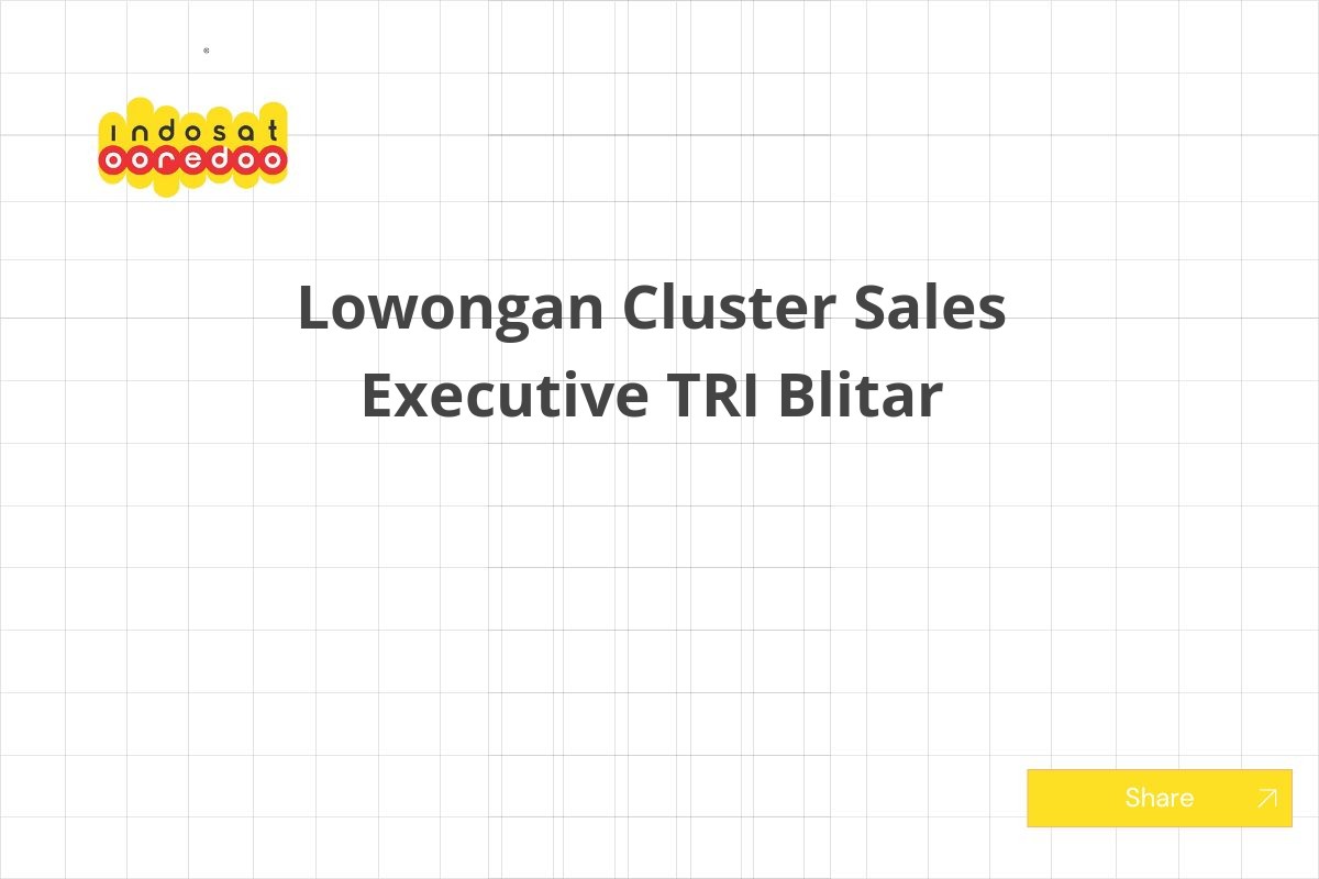Lowongan Cluster Sales Executive TRI Blitar