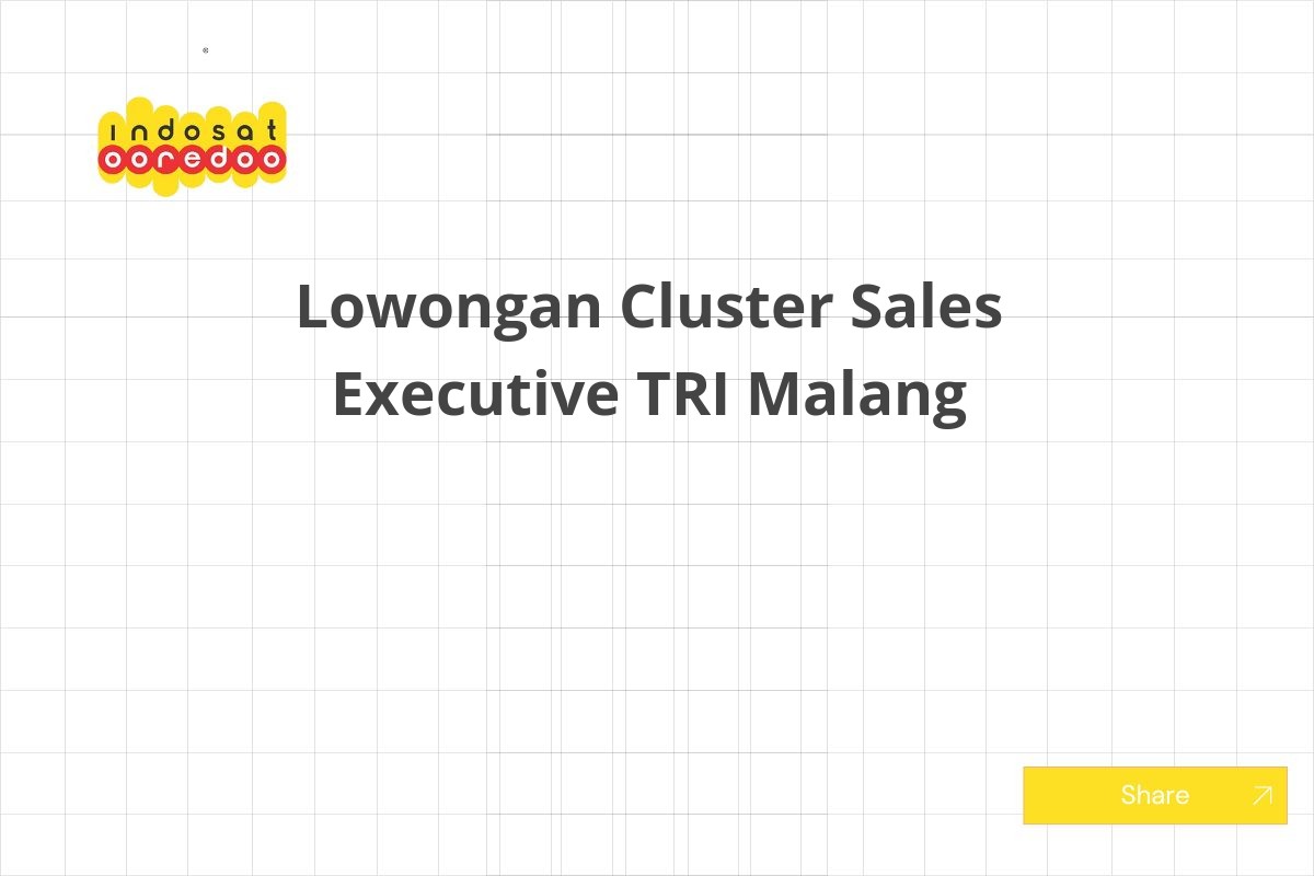 Lowongan Cluster Sales Executive TRI Malang