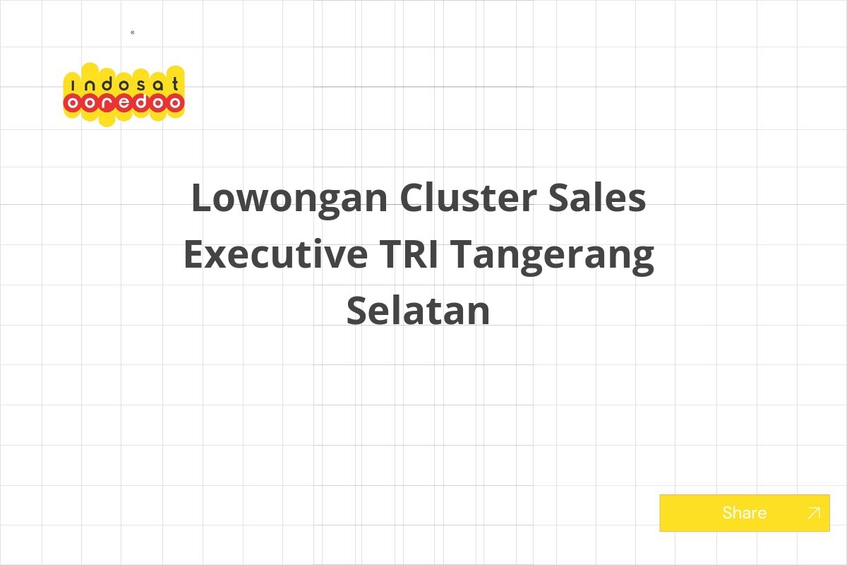 Lowongan Cluster Sales Executive TRI Tangerang Selatan