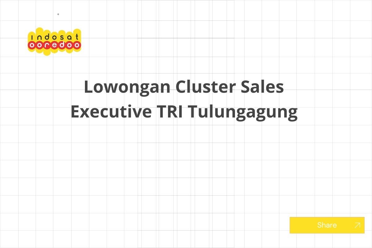 Lowongan Cluster Sales Executive TRI Tulungagung