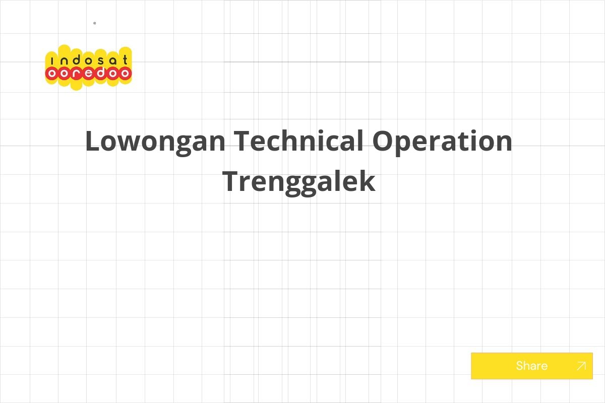 Lowongan Technical Operation Trenggalek
